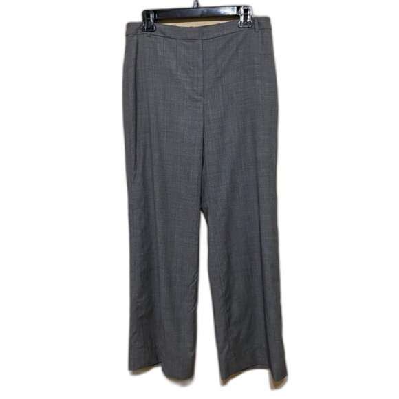 Ann Taylor Audrey Italian Wool Trouser Pants Womens Size 8 Lined Wide Leg Career - Picture 1 of 7